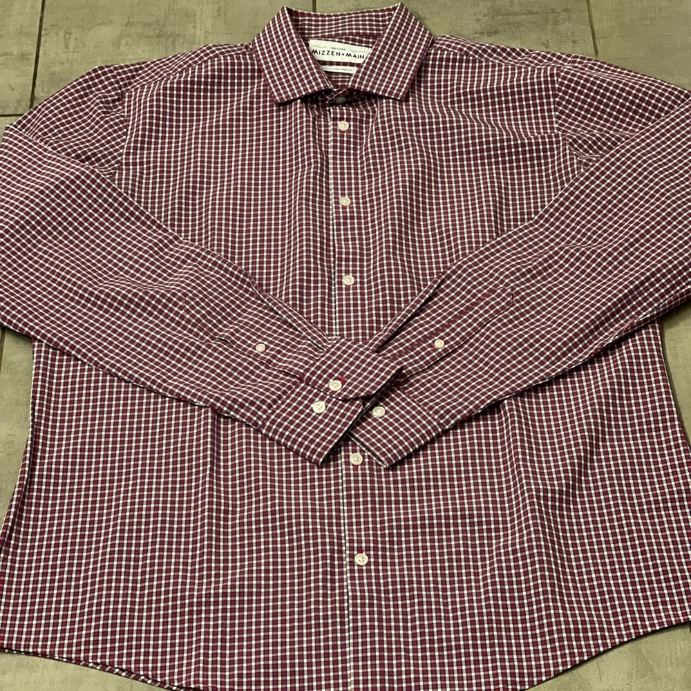 Mizzen + Main Trim Fit Button Down Dress Shirt